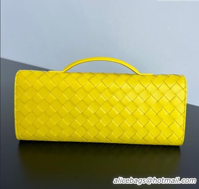 Well Crafted Bottega Veneta Long Clutch Bag Andiamo in Intrecciato Leather 741511 Yellow 2025