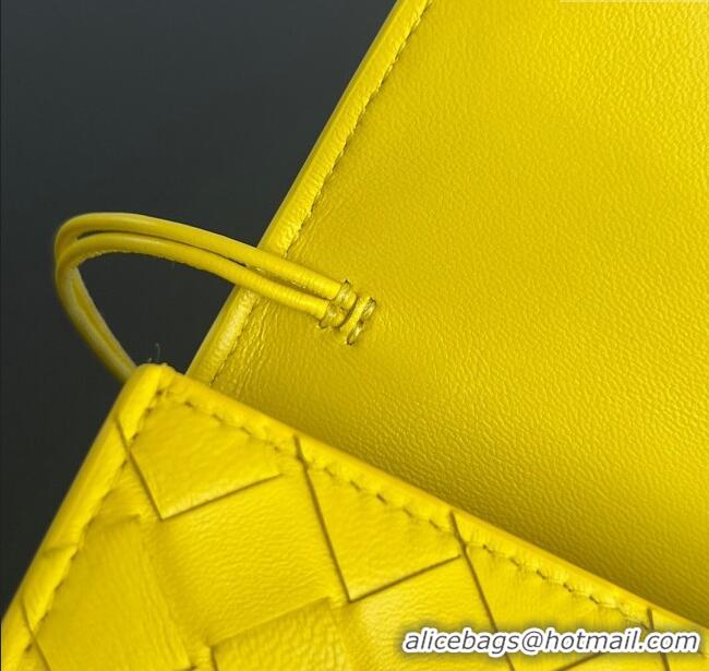 Well Crafted Bottega Veneta Long Clutch Bag Andiamo in Intrecciato Leather 741511 Yellow 2025