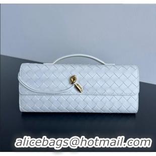 Best Price Bottega Veneta Long Clutch Bag Andiamo in Intrecciato Leather 741511 Sea Salt 2025