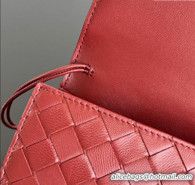 Promotional Bottega Veneta Long Clutch Bag Andiamo in Intrecciato Leather 741511 Barolo Red 2025