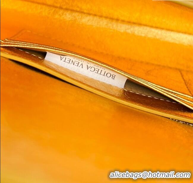 Buy Discount Bottega Veneta Long Clutch Bag Andiamo in Intrecciato Leather 741511 Gold 2025