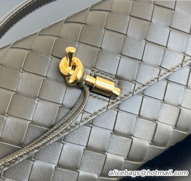 Luxury Cheap Bottega Veneta Long Clutch Bag Andiamo in Intrecciato Leather 741511 Dark Khaki 2025