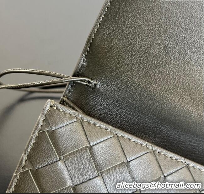Luxury Cheap Bottega Veneta Long Clutch Bag Andiamo in Intrecciato Leather 741511 Dark Khaki 2025