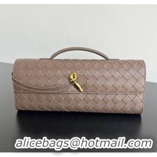 Trendy Design Bottega Veneta Long Clutch Bag Andiamo in Intrecciato Leather 741511 Pinenut Brown 2025