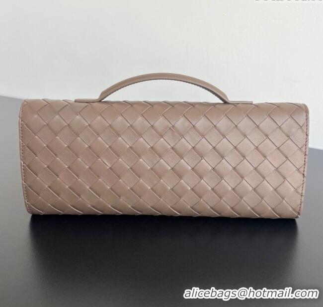 Trendy Design Bottega Veneta Long Clutch Bag Andiamo in Intrecciato Leather 741511 Pinenut Brown 2025