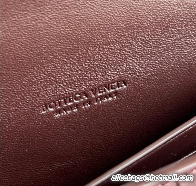 Top Grade Bottega Veneta Long Clutch Bag Andiamo in Crocodile Embossed Leather 741511 Dark Brown 2025