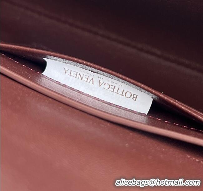 Top Grade Bottega Veneta Long Clutch Bag Andiamo in Crocodile Embossed Leather 741511 Dark Brown 2025