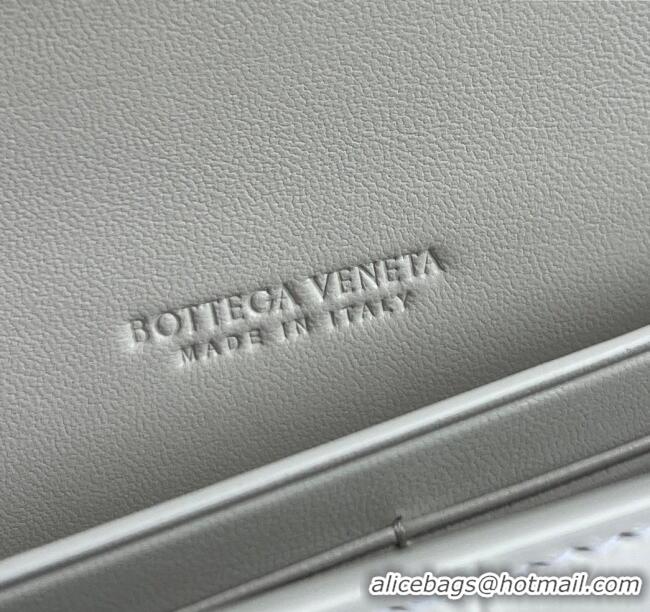 Best Quality Bottega Veneta Long Clutch Bag Andiamo in Crocodile Embossed Leather 741511 White 2025