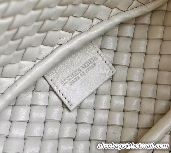 Shop Promotional Bottega Veneta Small Cobble Top Handle bag in Intreccio Leather 805739 Sea Sault 2025