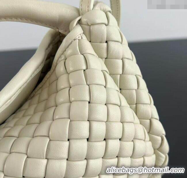 Shop Promotional Bottega Veneta Small Cobble Top Handle bag in Intreccio Leather 805739 Sea Sault 2025