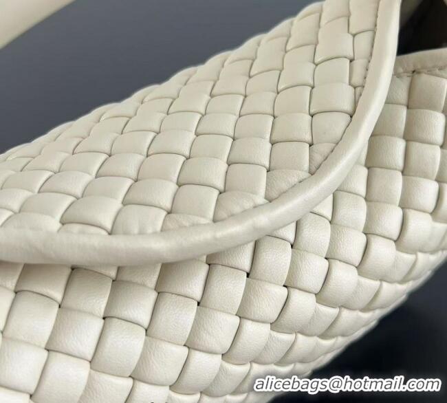 Shop Promotional Bottega Veneta Small Cobble Top Handle bag in Intreccio Leather 805739 Sea Sault 2025