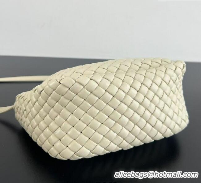 Shop Promotional Bottega Veneta Small Cobble Top Handle bag in Intreccio Leather 805739 Sea Sault 2025
