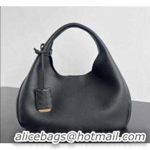 Free Shipping Bottega Veneta Large Campana Shoulder Bag in Grained Leather 844251 Black 2025
