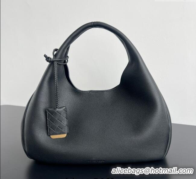 Free Shipping Bottega Veneta Large Campana Shoulder Bag in Grained Leather 844251 Black 2025