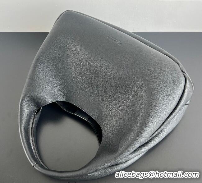 Free Shipping Bottega Veneta Large Campana Shoulder Bag in Grained Leather 844251 Black 2025