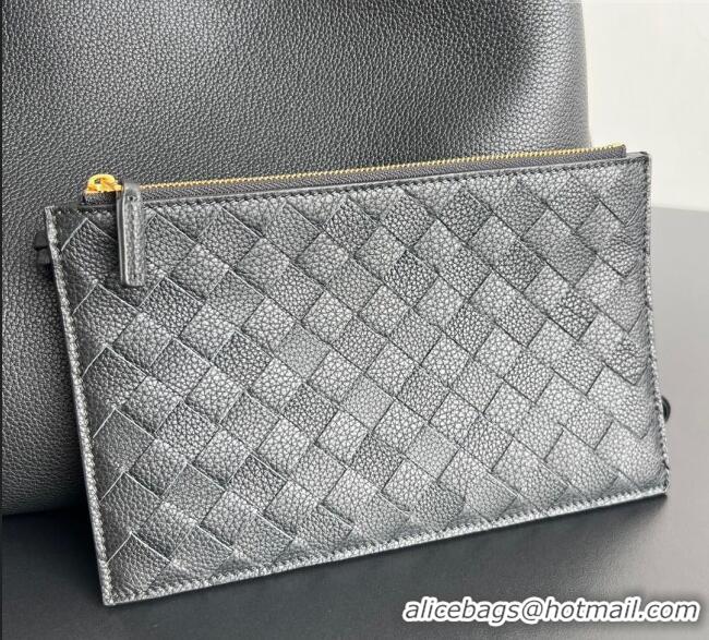 Free Shipping Bottega Veneta Large Campana Shoulder Bag in Grained Leather 844251 Black 2025