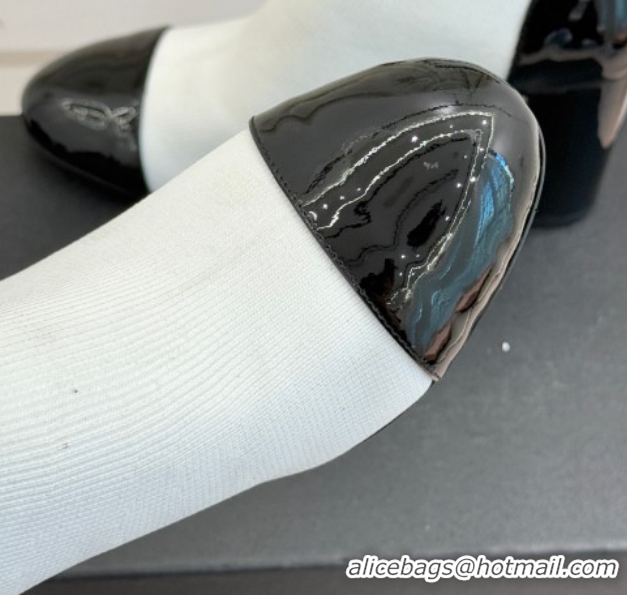 Top Grade Chanel Knit and Patent Calfskin Ankle Boots 7cm White 2025 CH11030318 1103132