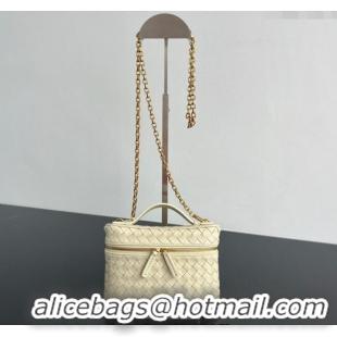 Spot Bulk Bottega Veneta Small Soft Vanity Bag in Intrecciato Leather 843800 Sea Sault 2025