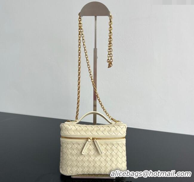 Spot Bulk Bottega Veneta Small Soft Vanity Bag in Intrecciato Leather 843800 Sea Sault 2025