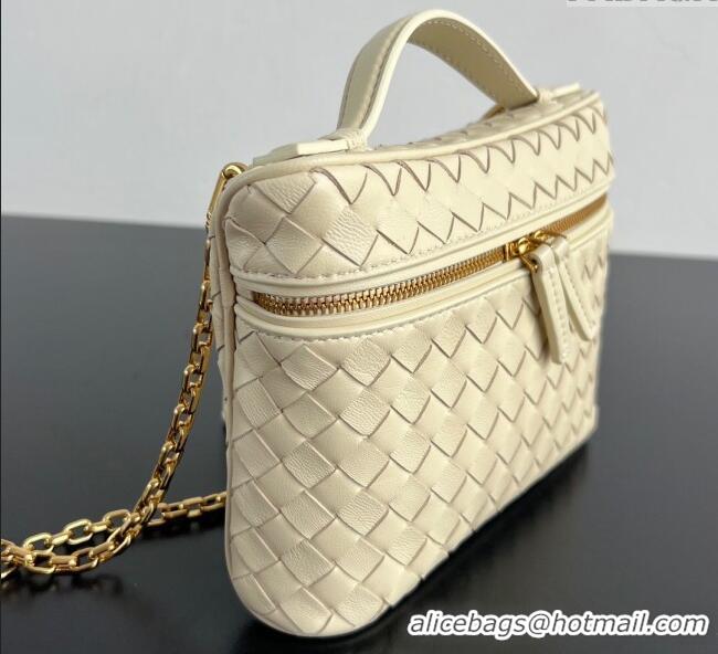 Spot Bulk Bottega Veneta Small Soft Vanity Bag in Intrecciato Leather 843800 Sea Sault 2025