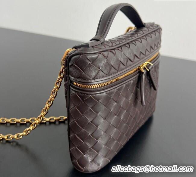 Market Sells Bottega Veneta Small Soft Vanity Bag in Intrecciato Leather 843800 Fondant Brown 2025