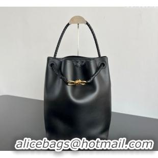 Inexpensive Bottega Veneta Andiamo Bucket Bag in Calf Leather 844169 Black 2025