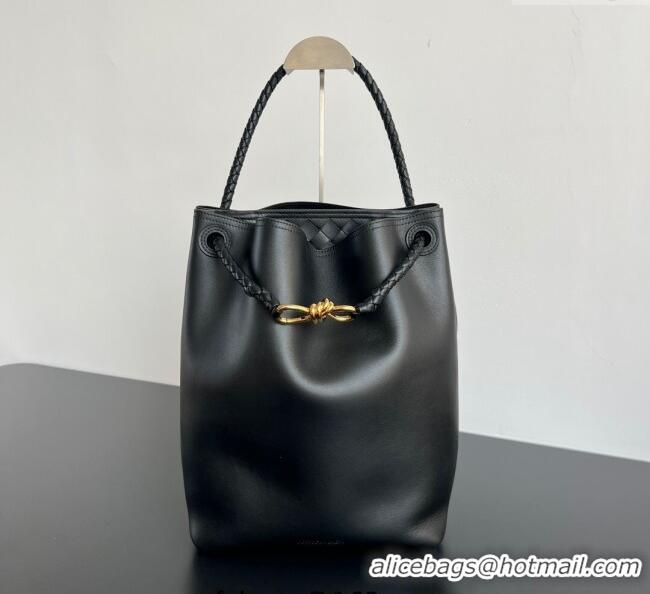 Inexpensive Bottega Veneta Andiamo Bucket Bag in Calf Leather 844169 Black 2025