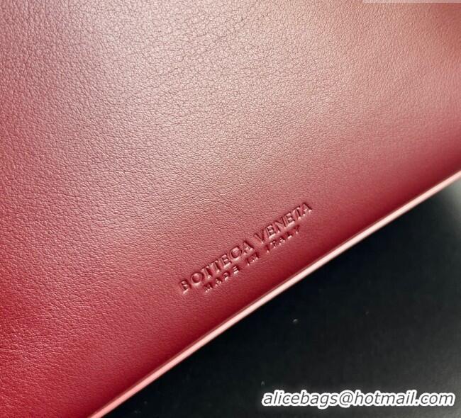 Best Price Bottega Veneta Andiamo Bucket Bag in Calf Leather 844169 Barolo Red 2025
