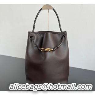 Original Cheap Bottega Veneta Andiamo Bucket Bag in Calf Leather 844169 Fondant Brown 2025