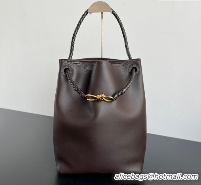 Original Cheap Bottega Veneta Andiamo Bucket Bag in Calf Leather 844169 Fondant Brown 2025