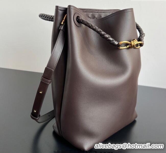 Original Cheap Bottega Veneta Andiamo Bucket Bag in Calf Leather 844169 Fondant Brown 2025