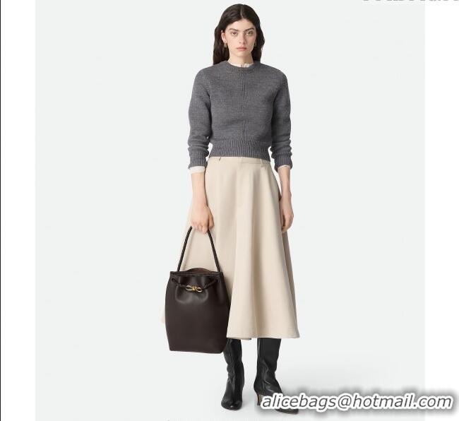 Original Cheap Bottega Veneta Andiamo Bucket Bag in Calf Leather 844169 Fondant Brown 2025