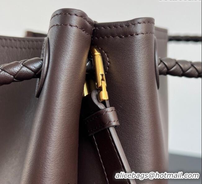 Original Cheap Bottega Veneta Andiamo Bucket Bag in Calf Leather 844169 Fondant Brown 2025