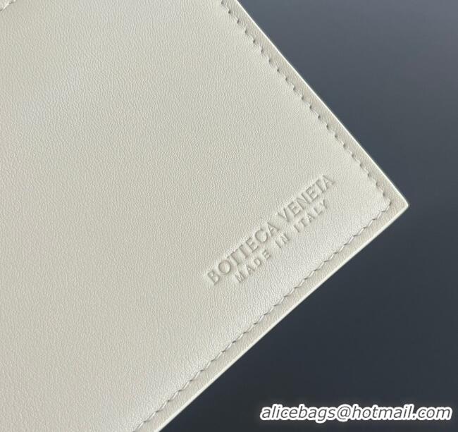 New Cheap Bottega Veneta Small Pinacoteca Tote Bag in Intrecciato Leather and Suede 819004 Sea Salt/Ice Blue 2025