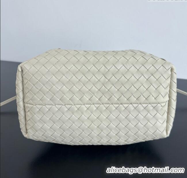 New Cheap Bottega Veneta Small Pinacoteca Tote Bag in Intrecciato Leather and Suede 819004 Sea Salt/Ice Blue 2025