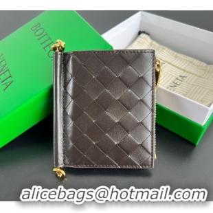 Top Design Bottega Veneta Solstice Small Bi-Fold Wallet in Intrecciato Leather 788055 Fondant Brown 2025