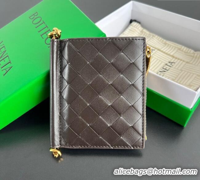Top Design Bottega Veneta Solstice Small Bi-Fold Wallet in Intrecciato Leather 788055 Fondant Brown 2025