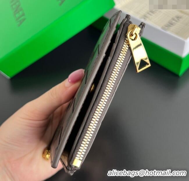 Top Design Bottega Veneta Solstice Small Bi-Fold Wallet in Intrecciato Leather 788055 Fondant Brown 2025