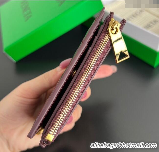 Best Product Bottega Veneta Solstice Small Bi-Fold Wallet in Intrecciato Leather 788055 Barolo Red 2025