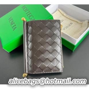 Luxury Cheap Bottega Veneta Solstice Medium Bi-Fold Wallet in Intrecciato Leather 806078 Fondant Brown 2025