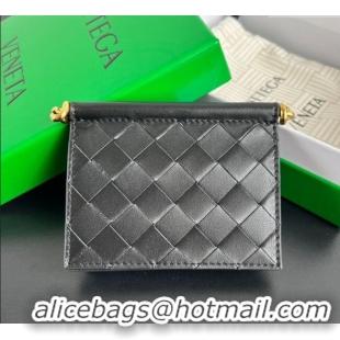 Market Sells Bottega Veneta Solstice Business Card Case in Intrecciato Leather 810596 Black 2025
