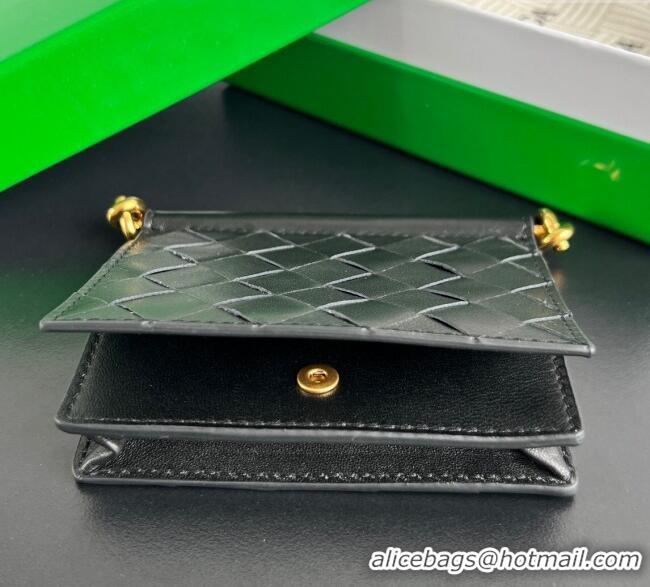 Market Sells Bottega Veneta Solstice Business Card Case in Intrecciato Leather 810596 Black 2025