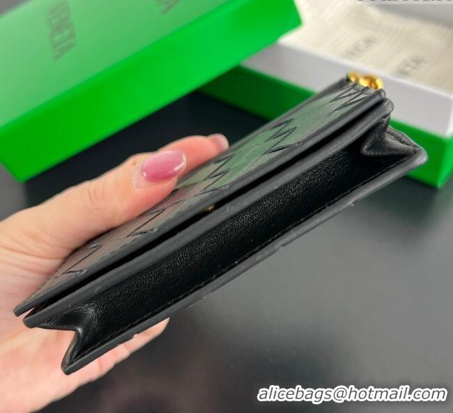 Market Sells Bottega Veneta Solstice Business Card Case in Intrecciato Leather 810596 Black 2025