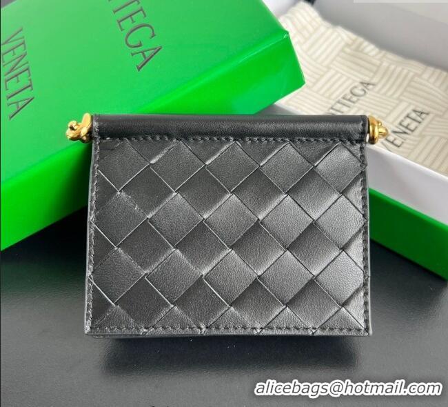 Market Sells Bottega Veneta Solstice Business Card Case in Intrecciato Leather 810596 Black 2025