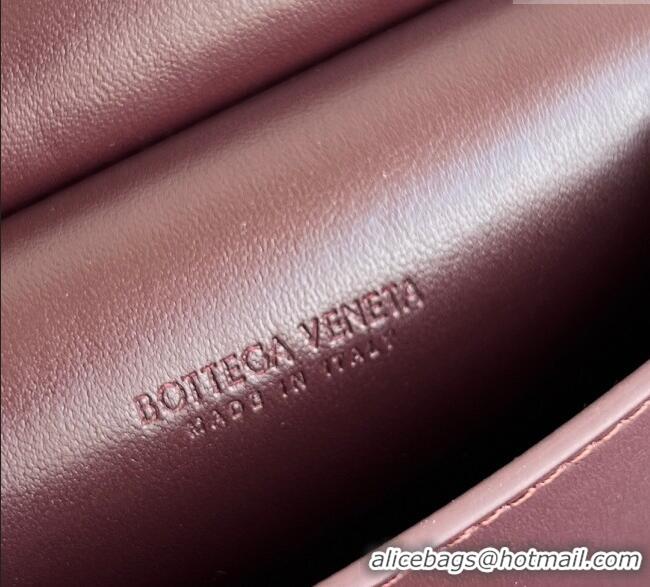 Cheap Wholesale Bottega Veneta Solstice Business Card Case in Intrecciato Leather 810596 Barolo Red 2025
