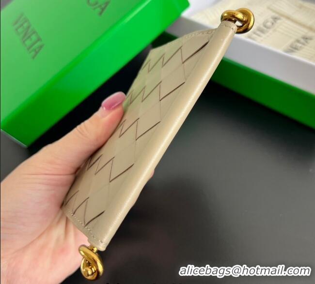 Inexpensive Bottega Veneta Solstice Business Card Case in Intrecciato Leather 810596 Beige 2025