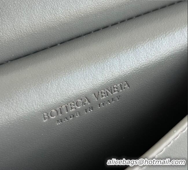 Luxury Cheap Bottega Veneta Solstice Business Card Case in Intrecciato Leather 810596 Grey 2025