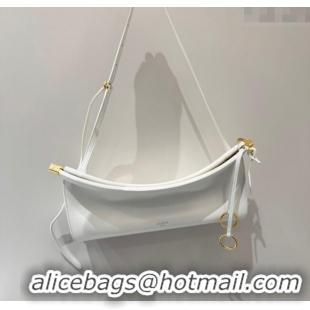 Discount Alaia Le Click Medium Shoulder Bag in Calf Leather 20258821 White 2025