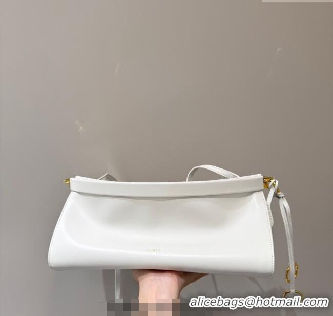 Discount Alaia Le Click Medium Shoulder Bag in Calf Leather 20258821 White 2025