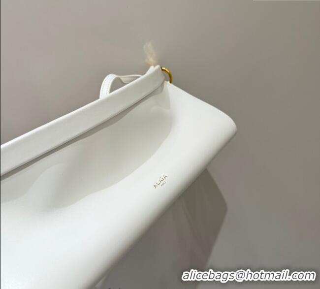 Discount Alaia Le Click Medium Shoulder Bag in Calf Leather 20258821 White 2025